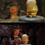 Indiana Jones Observing then Switching Artifact  meme template blank vertical
