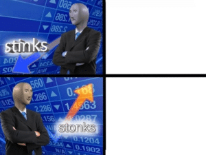 Stinks vs. Stonks (blank template)  Surreal meme template
