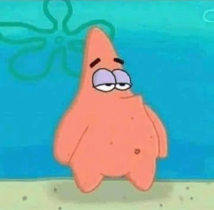 Patrick Naked, Neutral Expression Spongebob meme template