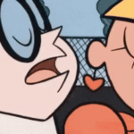 Dexter Whispering in Ear  meme template blank Cartoon Network