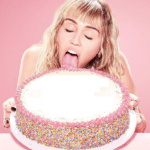 Miley Cyrus Licking Cake  meme template blank