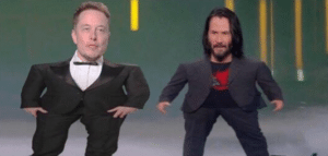 Short Elon Musk and Keanu Reeves Short meme template