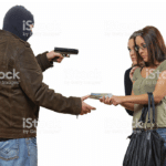 Giving robber money stock photo Stock Photo meme template