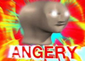 Angery laser eyes Laser meme template