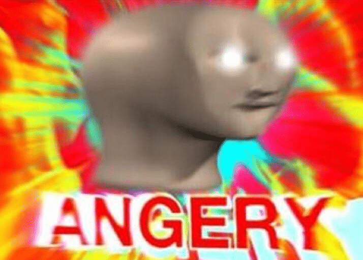 Angery laser eyes  meme template blank Angry