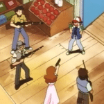 Guns pointed at Ash  meme template blank Anime, Pokemon