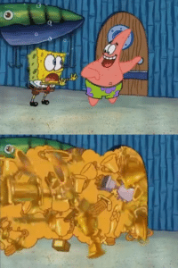 Patrick Opening Door Spongebob meme template