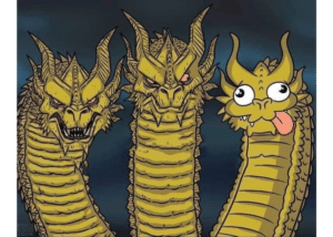 Three Dragons (blank template) vs meme template