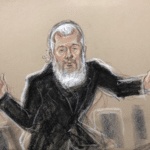 Julian Assange court sketch  meme template blank
