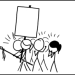 Three different views comic XKCD (blank template)  meme template blank opinion