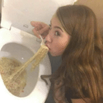 Eating Ramen from Toilet  meme template blank