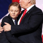 Trump kissing Barron on the head  meme template blank