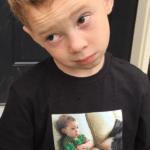 Gavin wearing himself on a shirt  meme template blank