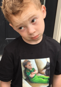 Gavin wearing himself on a shirt Wearing meme template