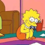 Lisa Hugging Knees Simpsons meme template blank Crazy