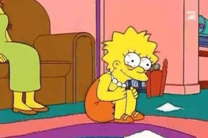 Lisa Hugging Knees Lisa meme template