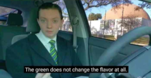 The green does not change the flavor at all Sad meme template
