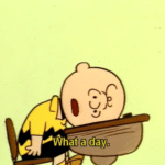 Charlie Brown 'What a day'  meme template blank
