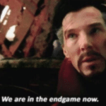 Strange 'We are in the endgame now'  meme template blank Marvel Avengers