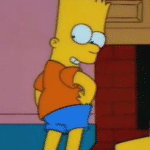 Bart High Heels Simpsons meme template blank