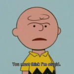 Charlie Brown 'You must think im stupid'  meme template blank