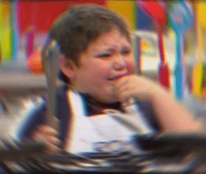 Fat kid crying Radial Blur meme template