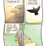 I'm a bird of prey (comic) holding sign meme template blank