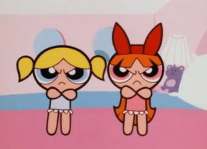 Bubbles and Blossom Crossed Arms  Cartoon Network meme template