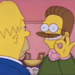 Flanders Ok Hand Sign Simpsons meme template blank Homer, annoyed