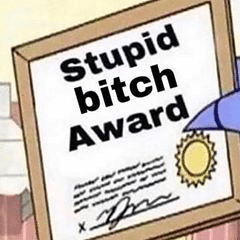 Stupid bitch award Reaction meme template