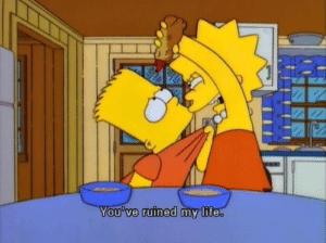 Lisa ‘You ruined my life’ Bart meme template