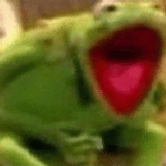 Kermit screaming  meme template blank Frog