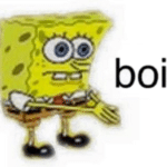Spongebob boi  meme template blank