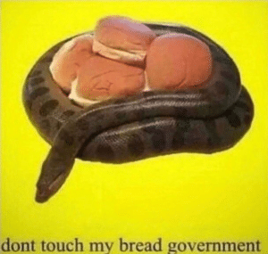 Dont touch my bread government Protecting meme template
