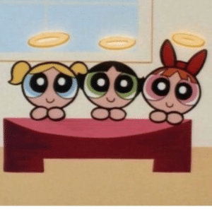 Powerpuff Girls with Halos (Angels) Cartoon Network meme template