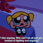 Bubbles 'I dont like arguing'  meme template blank Powerpuff Girls, Cartoon Network