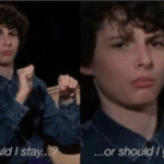 Mike 'Should I stay or should I go' Stranger Things meme template blank