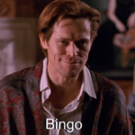 Willlem Dafoe 'Bingo'  meme template blank