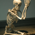 Skeleton praying  meme template blank
