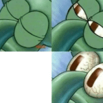 Squidward waking up (blank template)  meme template blank