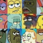 Spongebob characters neutral expression Spongebob meme template blank