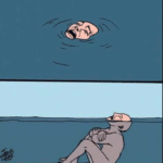 Drowning in shallow water  meme template blank art