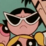 Buttercup in sunglasses  meme template blank Powerpuff