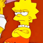 Lisa Crossed Arms Simpsons meme template blank Angry