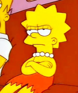 Lisa Crossed Arms Ross meme template