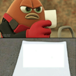 Killer bean reading paper  meme template blank