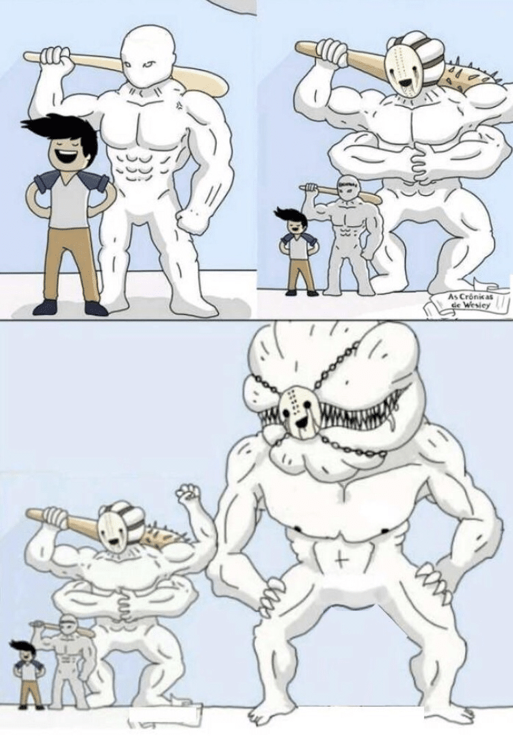 Monsters waiting to hit from behind comic (blank template)  meme template blank