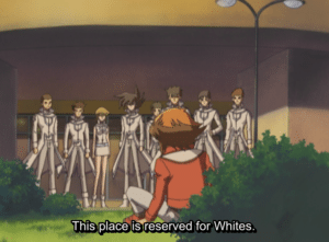 Yu-Gi-Oh ‘This place is reserved for whites’ Anime meme template