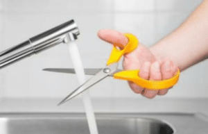 Using scissors to cut water Failing meme template