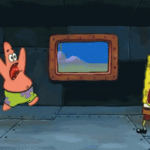 Spongebob and Patrick panicking Spongebob meme template blank